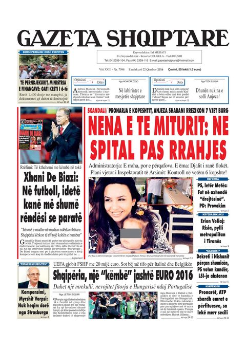 Gazeta Shqiptare 2016-06-22