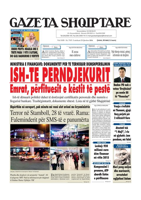 Gazeta Shqiptare 2016-06-29