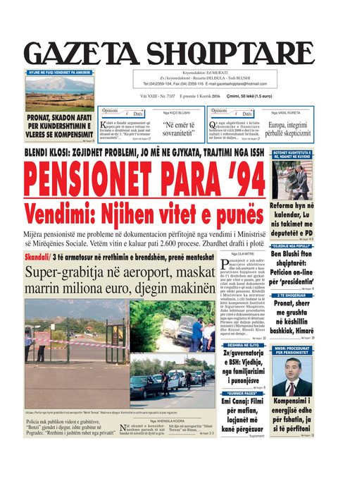 Gazeta Shqiptare 2016-07-01