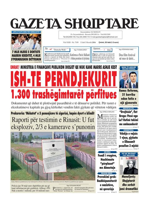 Gazeta Shqiptare 2016-07-03