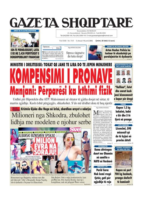 Gazeta Shqiptare 2016-07-09