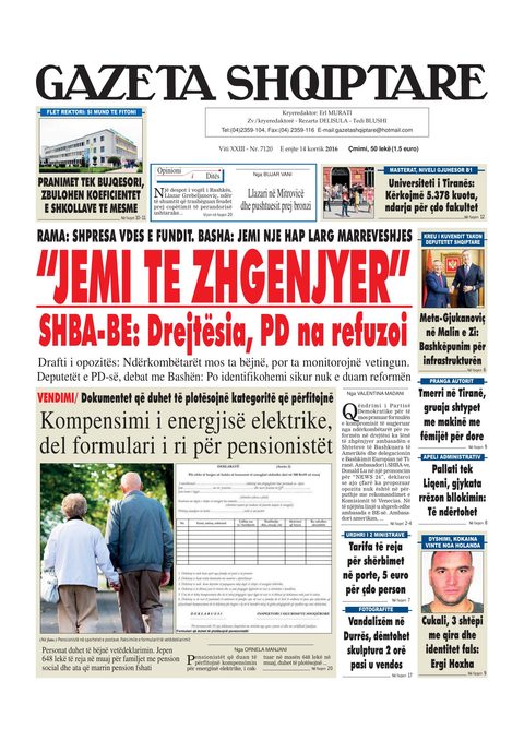Gazeta Shqiptare 2016-07-14