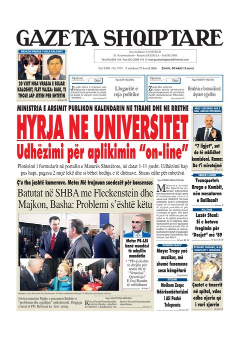 Gazeta Shqiptare 2016-07-27