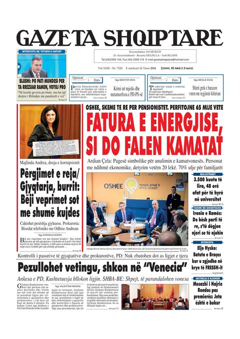 Gazeta Shqiptare 2016-10-26