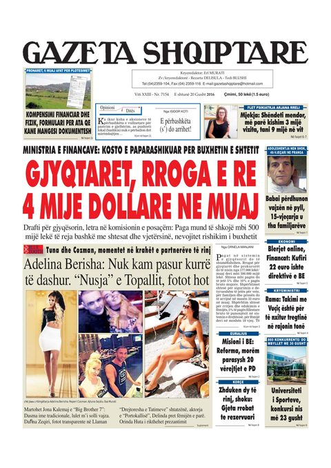 Gazeta Shqiptare 2016-08-20