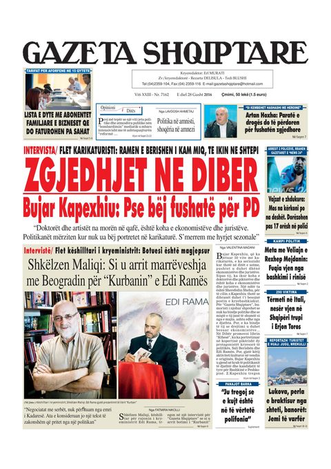 Gazeta Shqiptare 2016-08-28