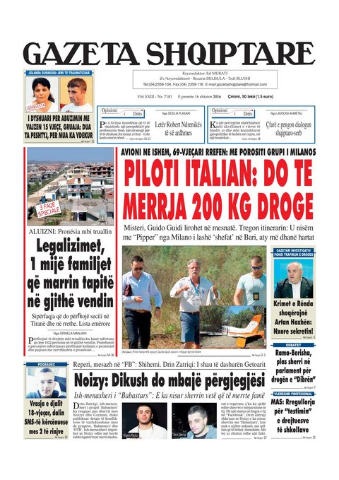 Gazeta Shqiptare 2016-09-16