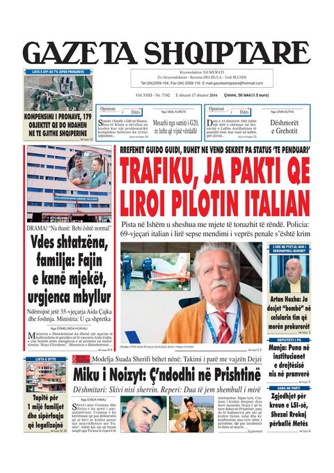 Gazeta Shqiptare 2016-09-17