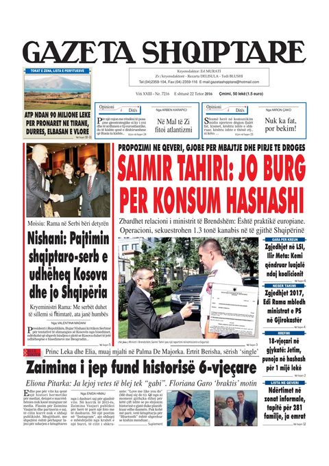 Gazeta Shqiptare 2016-10-22