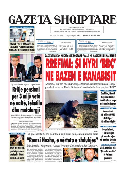 Gazeta Shqiptare 2016-12-01