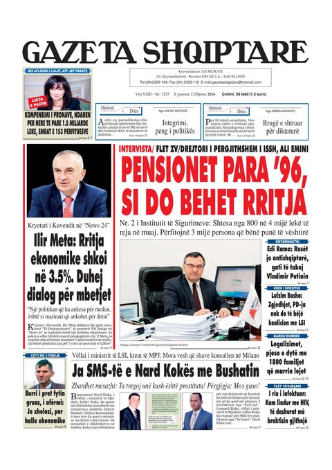 Gazeta Shqiptare 2016-12-02