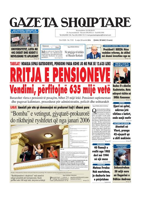 Gazeta Shqiptare 2016-07-28