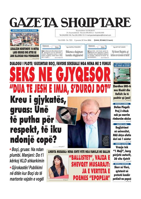 Gazeta Shqiptare 2016-10-28