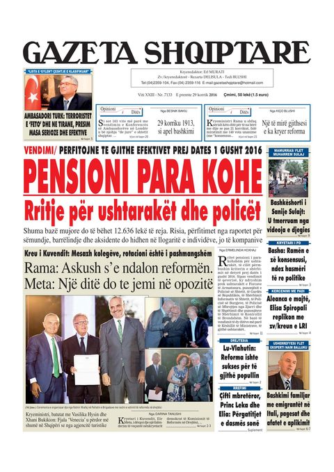Gazeta Shqiptare 2016-07-29