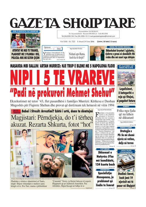 Gazeta Shqiptare 2016-10-29