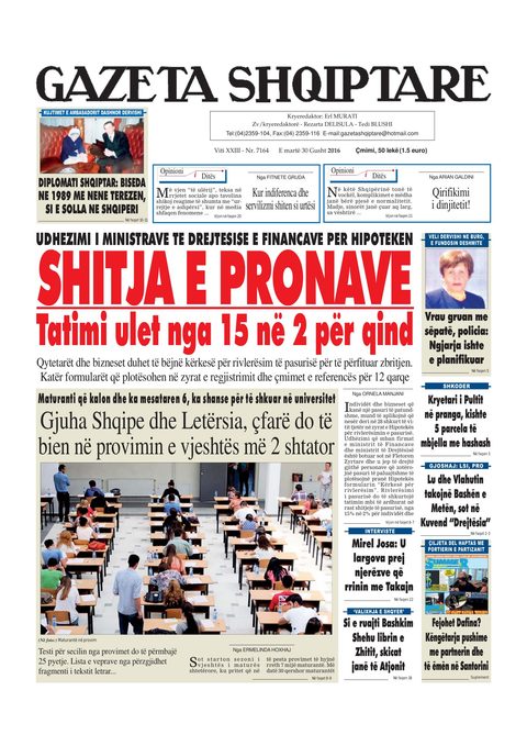 Gazeta Shqiptare 2016-08-30