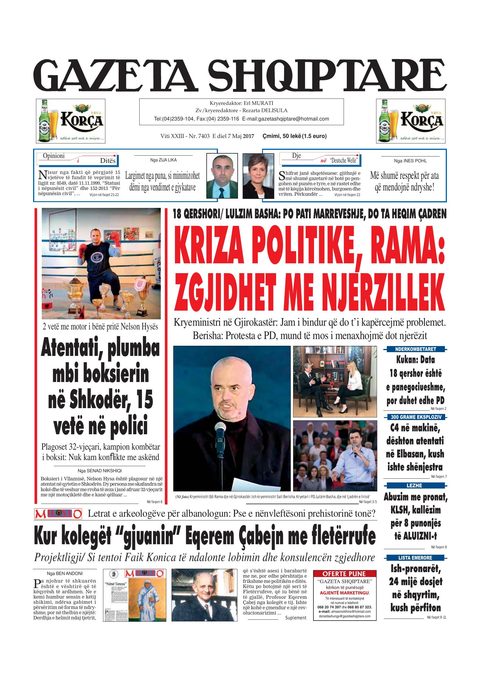 Gazeta Shqiptare 2017-05-07