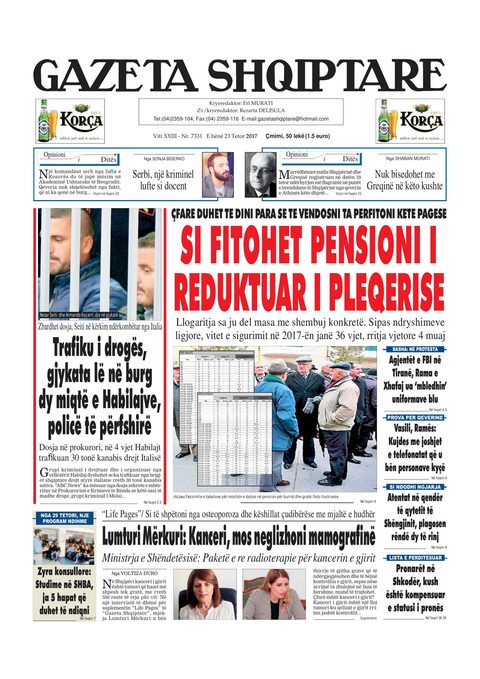 Gazeta Shqiptare 2017-10-23