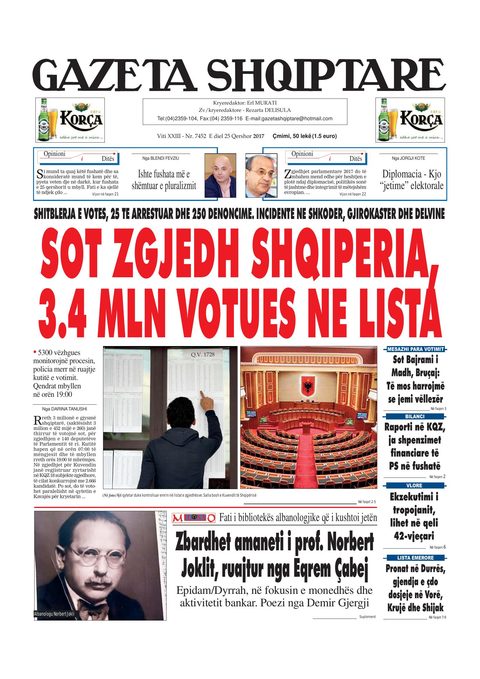 Gazeta Shqiptare 2017-06-25