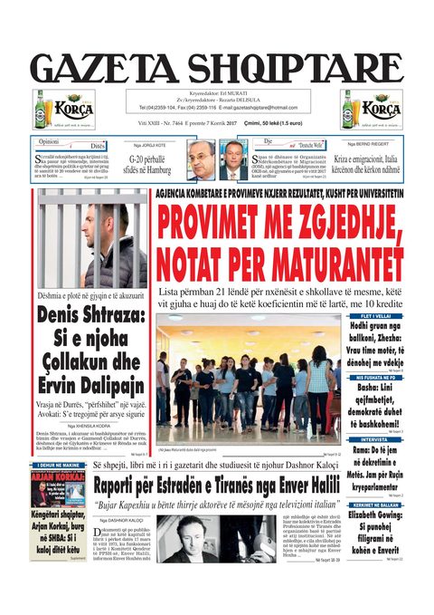 Gazeta Shqiptare 2017-07-07