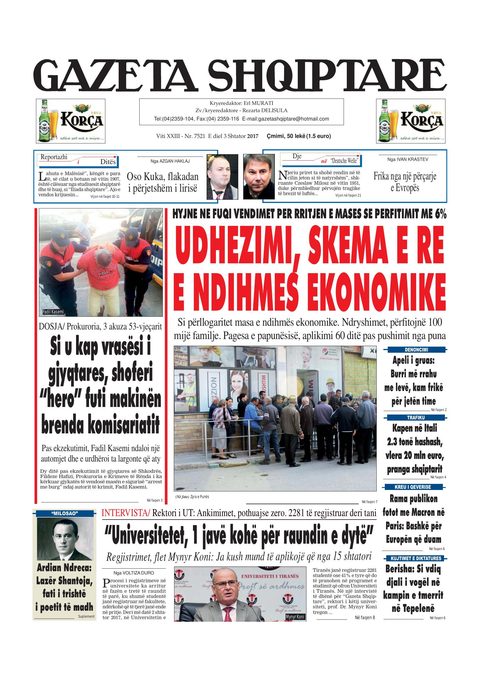 Gazeta Shqiptare 2017-09-03