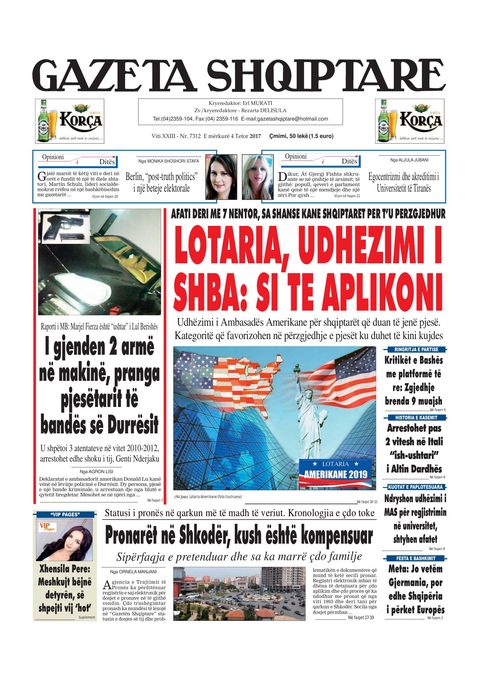 Gazeta Shqiptare 2017-10-04