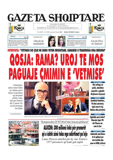 Gazeta Shqiptare 2018-01-05