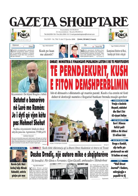 Gazeta Shqiptare 2018-06-17