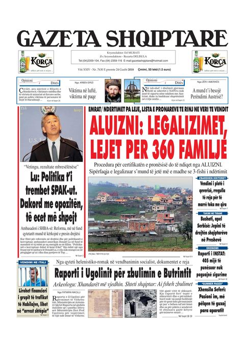 Gazeta Shqiptare 2018-08-24