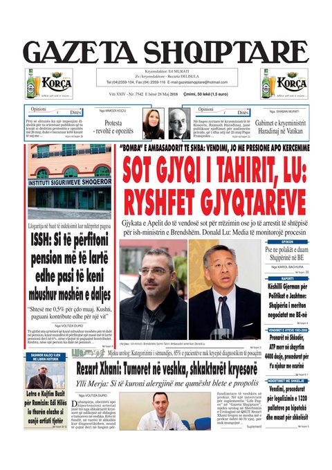 Gazeta Shqiptare 2018-05-28