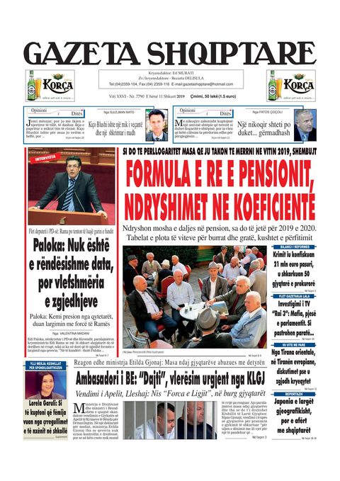 Gazeta Shqiptare 2019-02-11