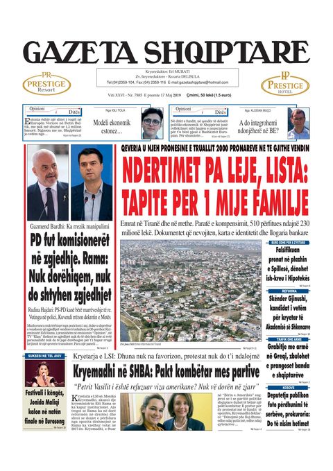 Gazeta Shqiptare 2019-05-17