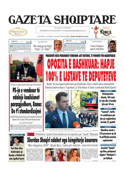 Gazeta Shqiptare 2020-07-25
