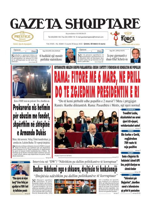 Gazeta Shqiptare 2022-01-25