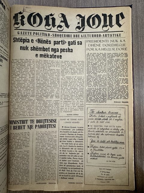 Koha Jonë 1991-11-08