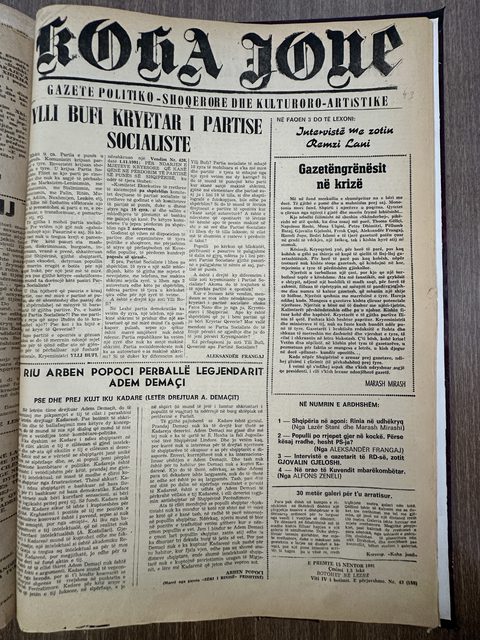 Koha Jonë 1991-09-15