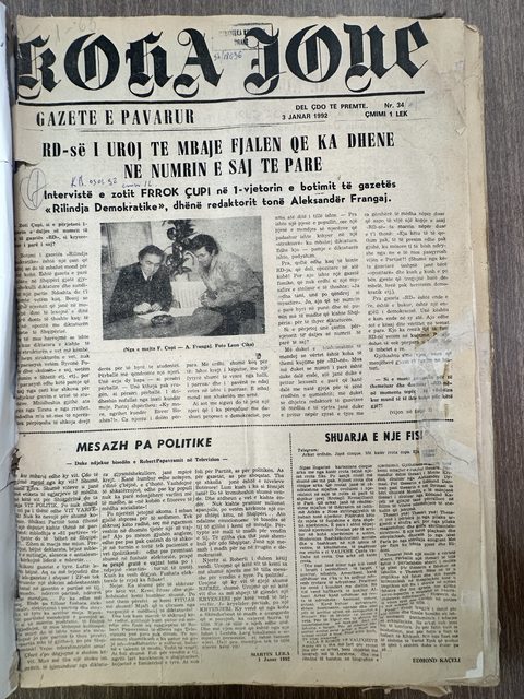 Koha Jonë 1992-01-03