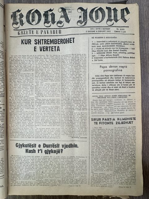 Koha Jonë 1992-02-08