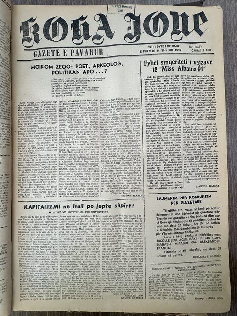 Koha Jonë 1992-02-14