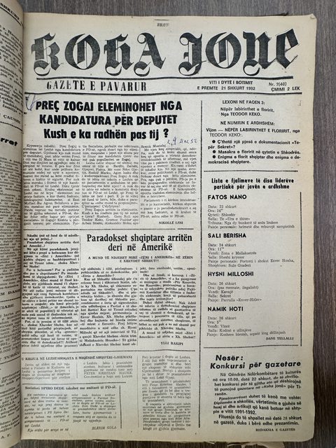 Koha Jonë 1992-02-21