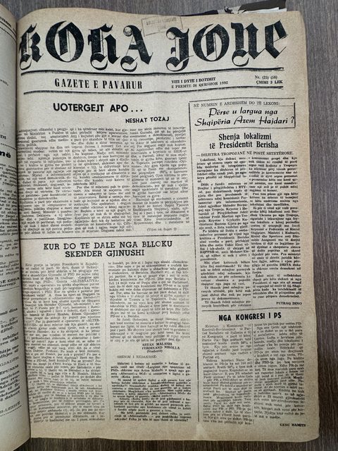 Koha Jonë 1992-06-26