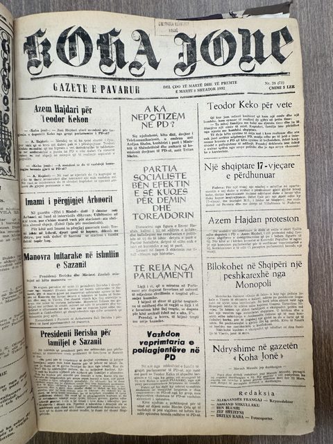 Koha Jonë 1992-09-08