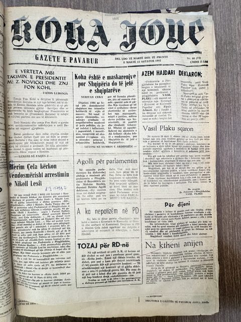 Koha Jonë 1992-09-15