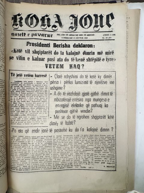 Koha Jonë 1992-11-25