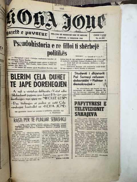 Koha Jonë 1992-12-12