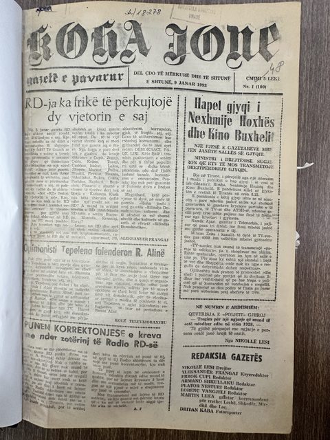 Koha Jonë 1993-01-09