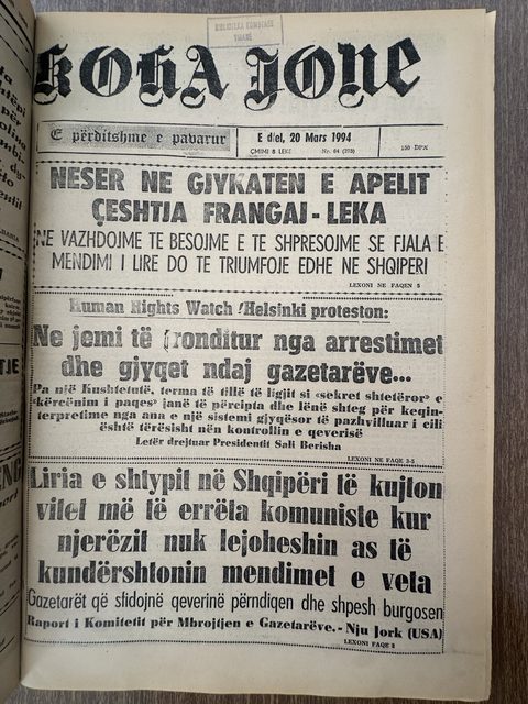 Koha Jonë 1994-03-20