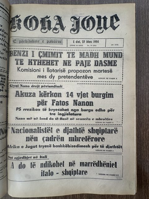 Koha Jonë 1994-03-27