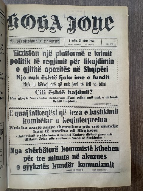Koha Jonë 1994-03-31
