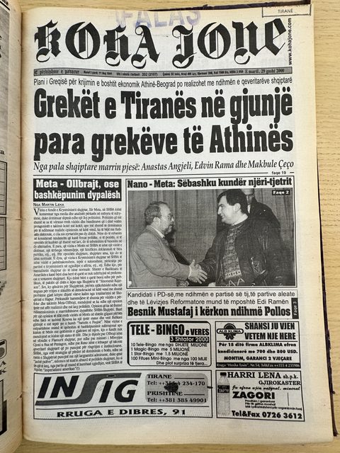 Koha Jonë 2000-08-29